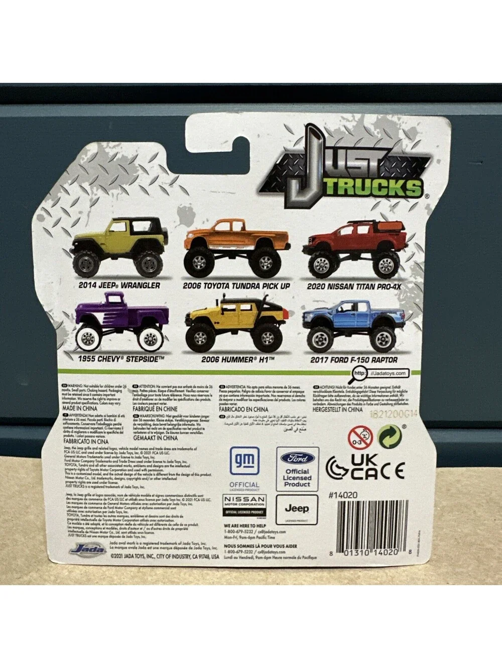 JADA 2021 1/64 DIE CAST JUST TRUCKS YELLOW 2006 HUMMER H1 WAVE 33